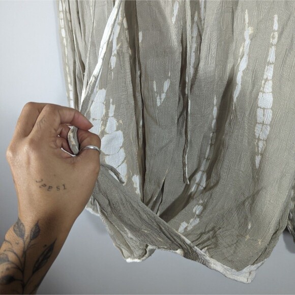 Knox Rose Blouse Women Size M Tie Dye Wrap Long Sleeve Boho Top - Picture 6 of 7